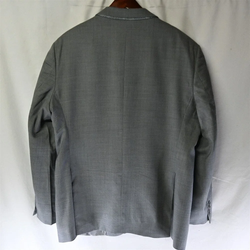 Joseph Abboud 44R Gray Freedom USA Made 2 Button‎ Blazer Jacket Sport Coat_10